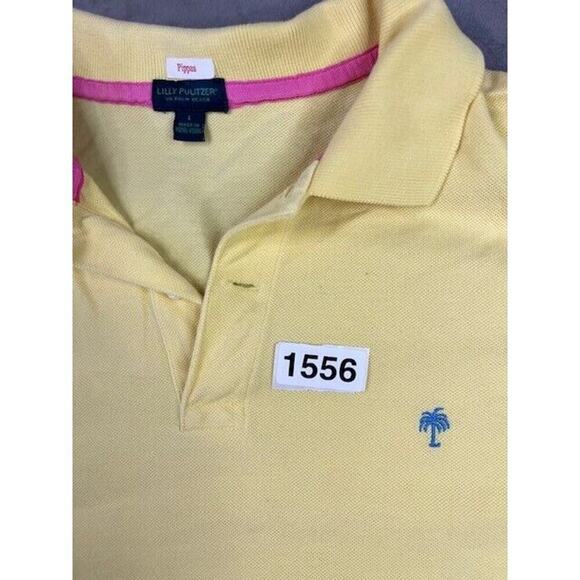 Lilly Pulitzer PIPPA yellow polo shirt size Large - Picture 6 of 6